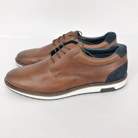 HAWKER RYE Men's Maverick Oxford Shoes 12 Brown Lace Up Leather Stitchfix NWOB - Picture 5 of 9